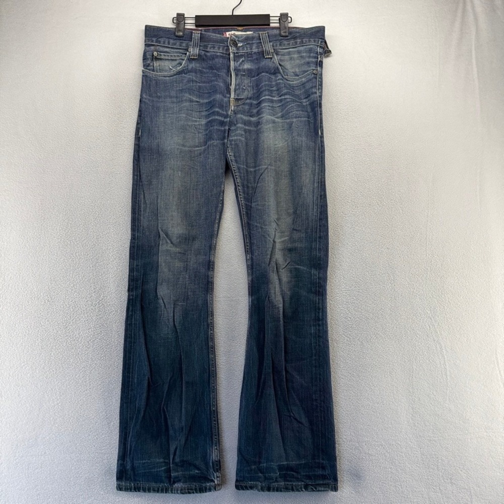 Vintage Levis Jeans Mens 33x34 Blue 512 xx Bootcut Distressed Whiskered Dark y2k